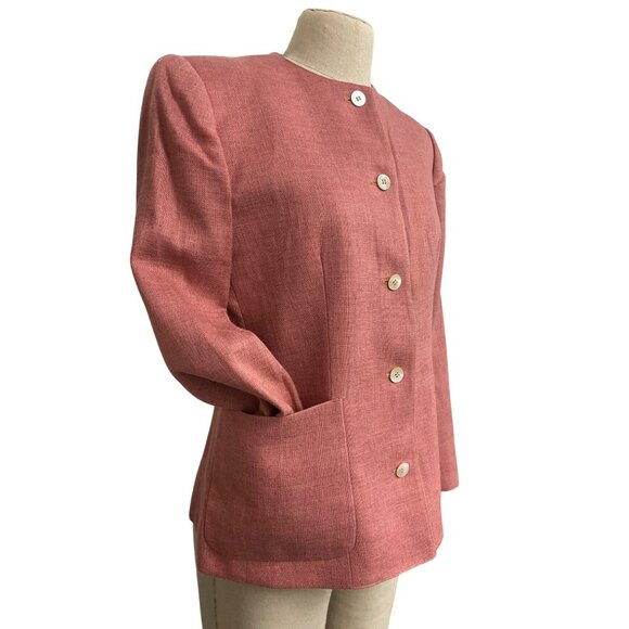 Vintage Evan-Picone Womens Rose Pink Blazer Union Made Jacket - Picture 4 of 10
